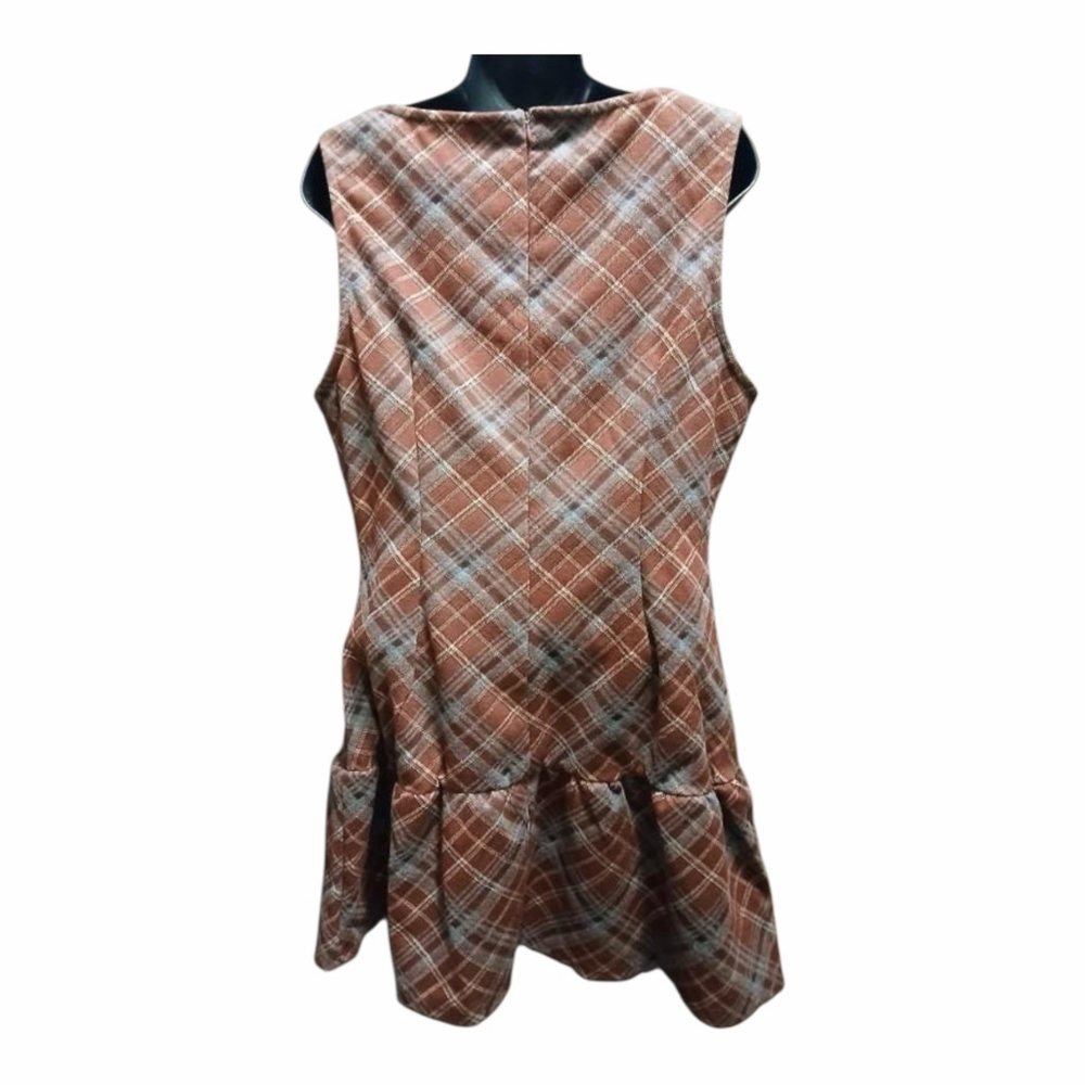 Cider Women’s Plaid Sleeveless Drop Waist Dress XL NWT JC545 - Picture 2 of 12